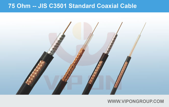 75 OHM JIS C3501 Standard Coaxial Cable